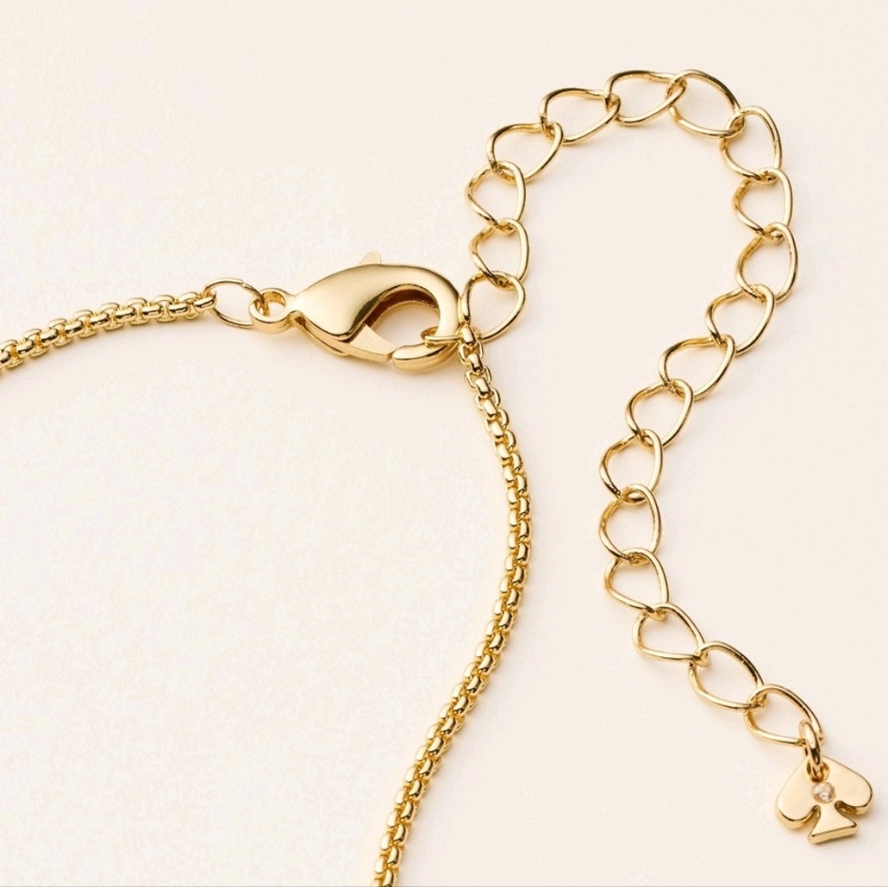 NWT, kate spade new york x Target, Lucky Bubble Chain Necklace, Gold-tone - Picture 13 of 14